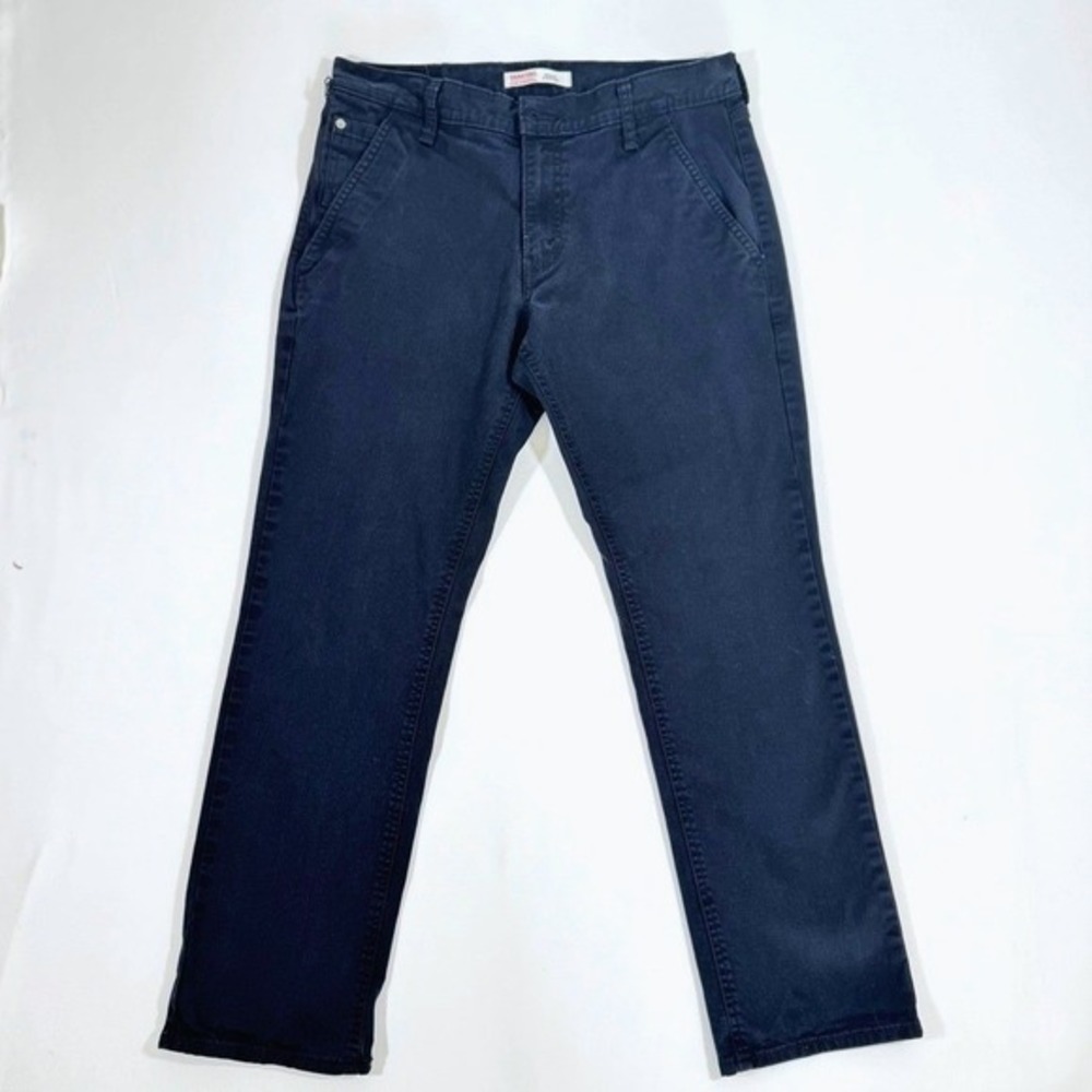Levi's Signature Athletic Fit Pants W32 L30 Men Black Casual Chino Stretch